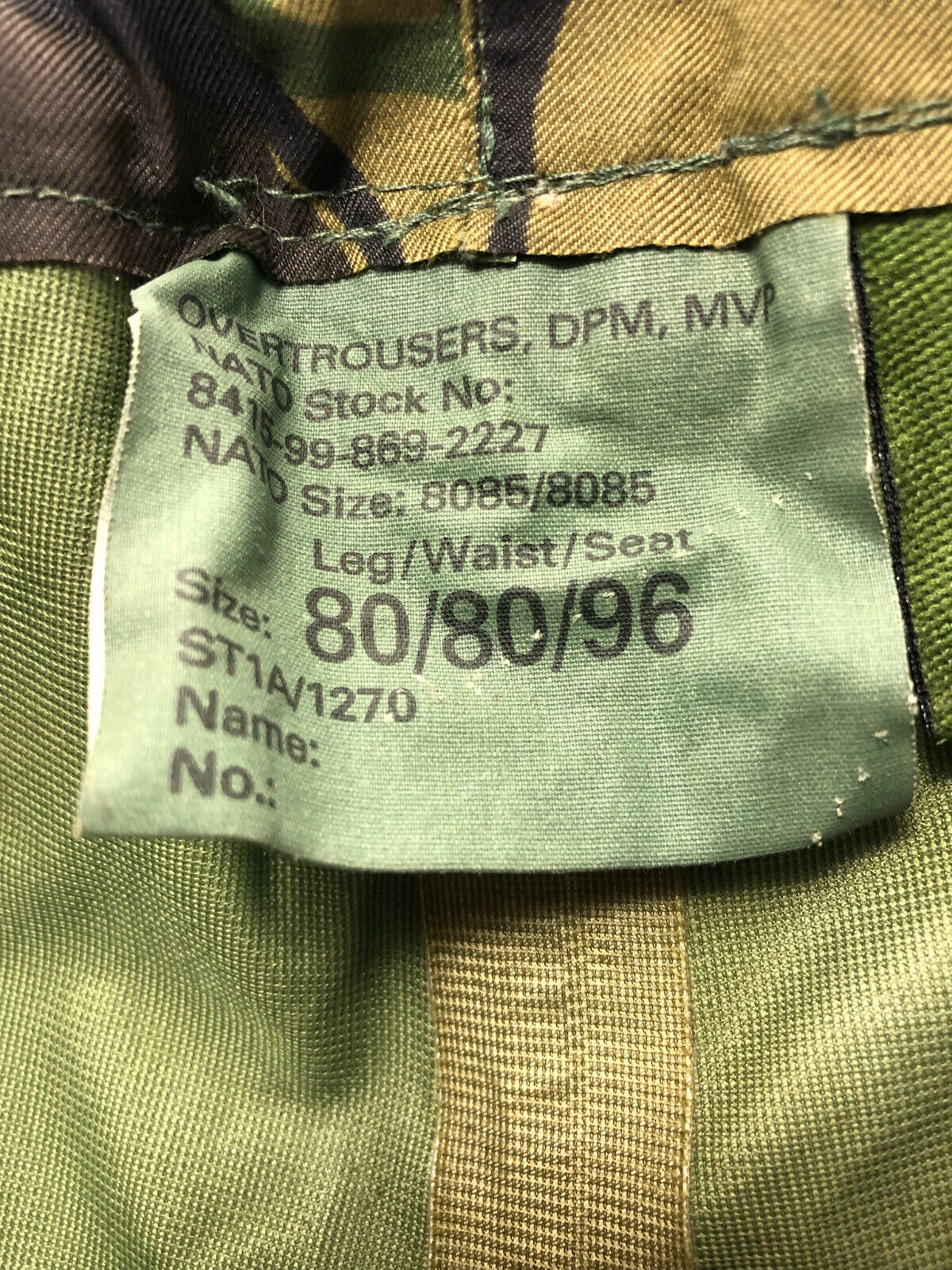 British Army Surplus DPM Camouflage MVP Overtrousers - Size 80/80/96 - The Militaria Shop