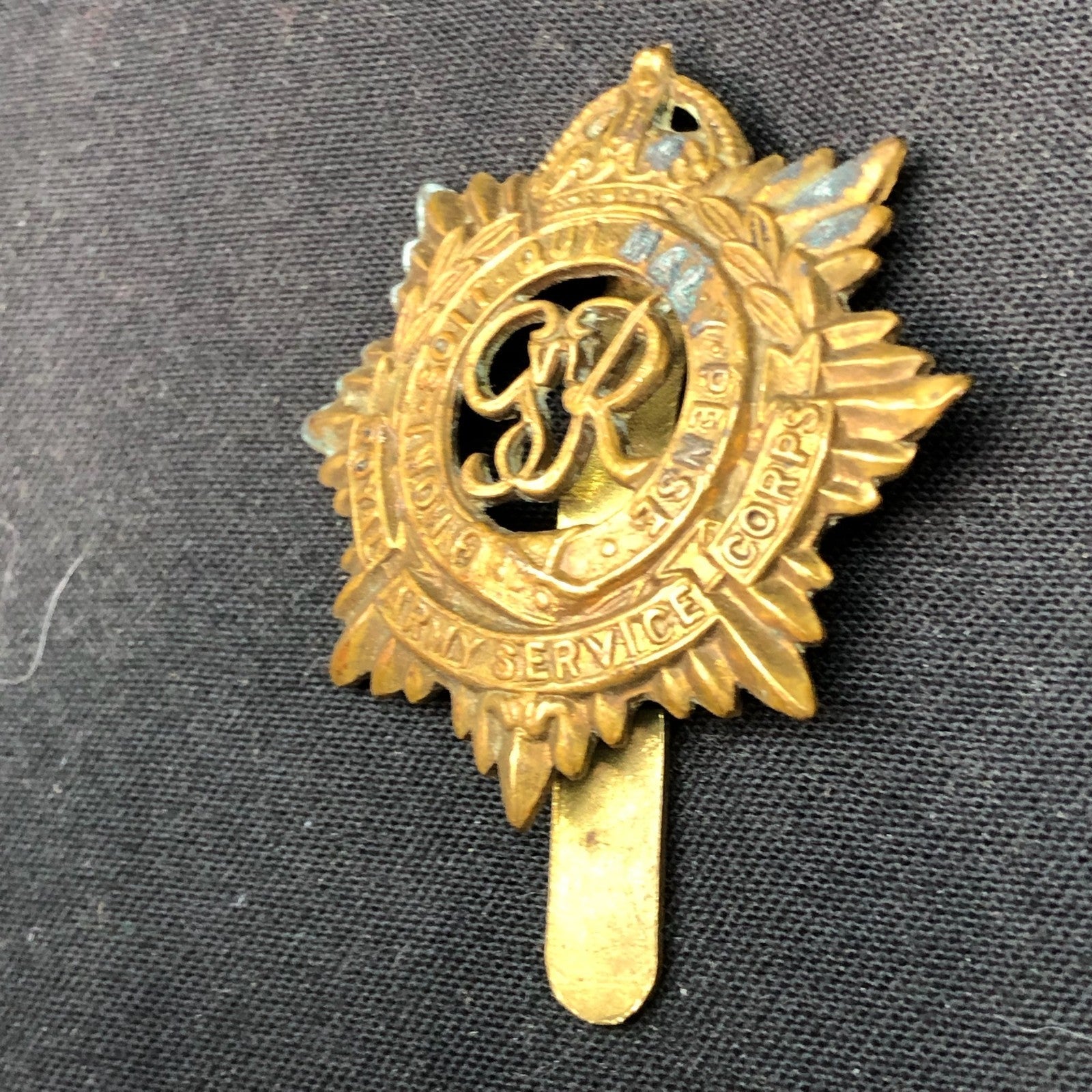 Original British Army Cap Badge - Royal Army Service Corps - The Militaria Shop