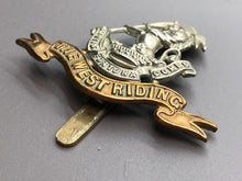 Load image into Gallery viewer, Original WW1 British Army Cap Badge - Duke of Wellington&#39;s The West Riding Regim
