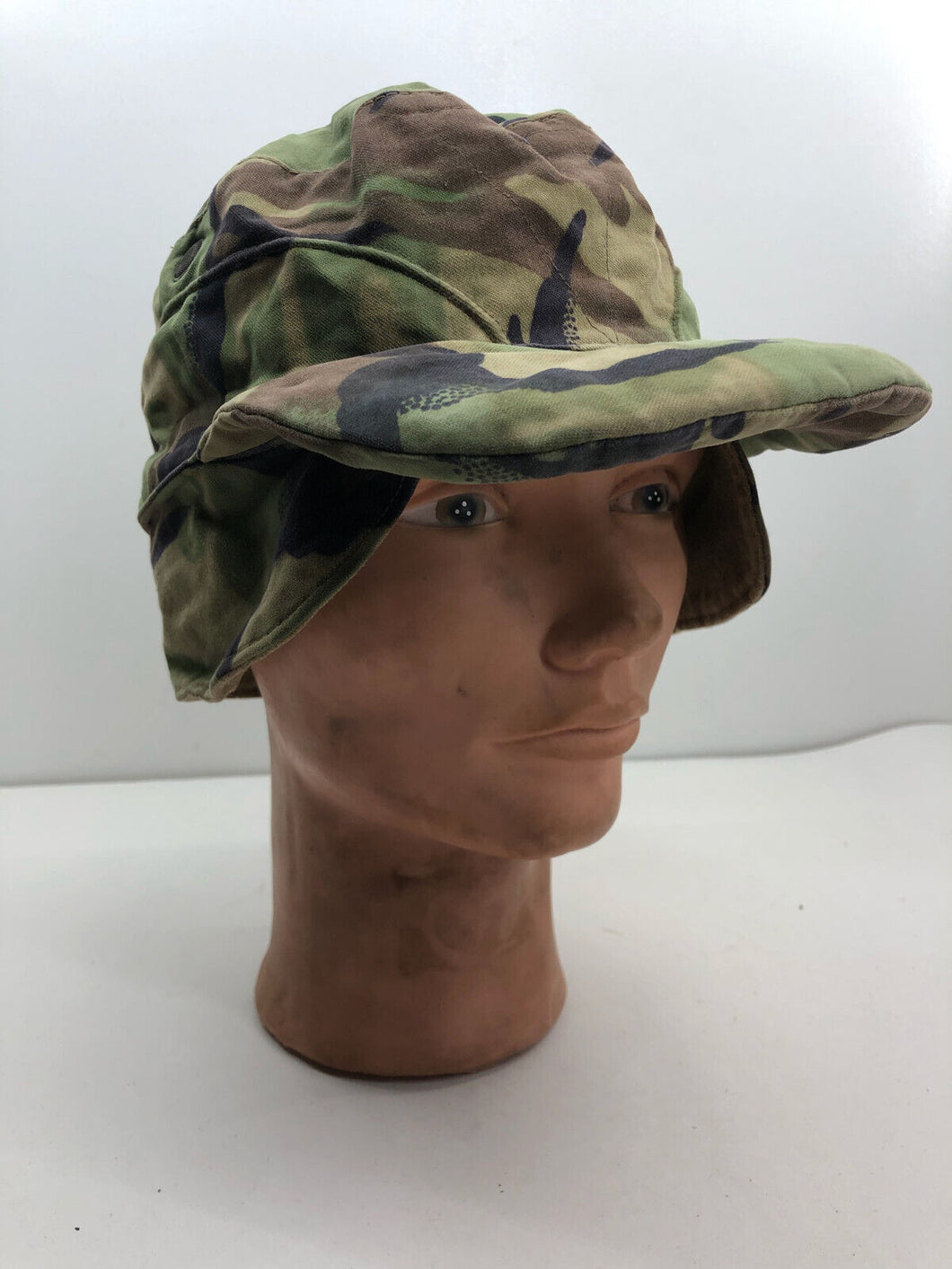 Original British Army 1968 68 Pattern Cold Weather Combat Camouflaged Cap