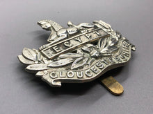 Load image into Gallery viewer, Original WW2 British Army Gloucestershire Regiment Cap Badge
