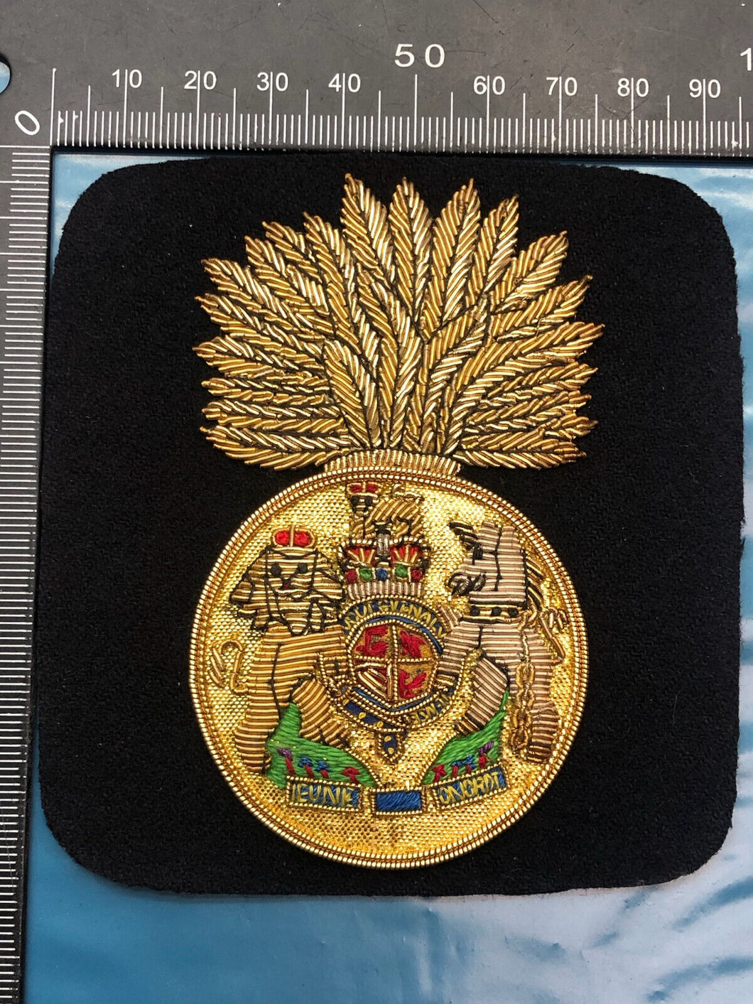 British Army Bullion Embroidered Blazer Badge - Royal Scots Fusiliers