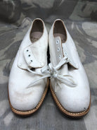 Genuine British Army Women's White Summer Shoes - WW2 Pattern - Size UK 4.5 L - The Militaria Shop