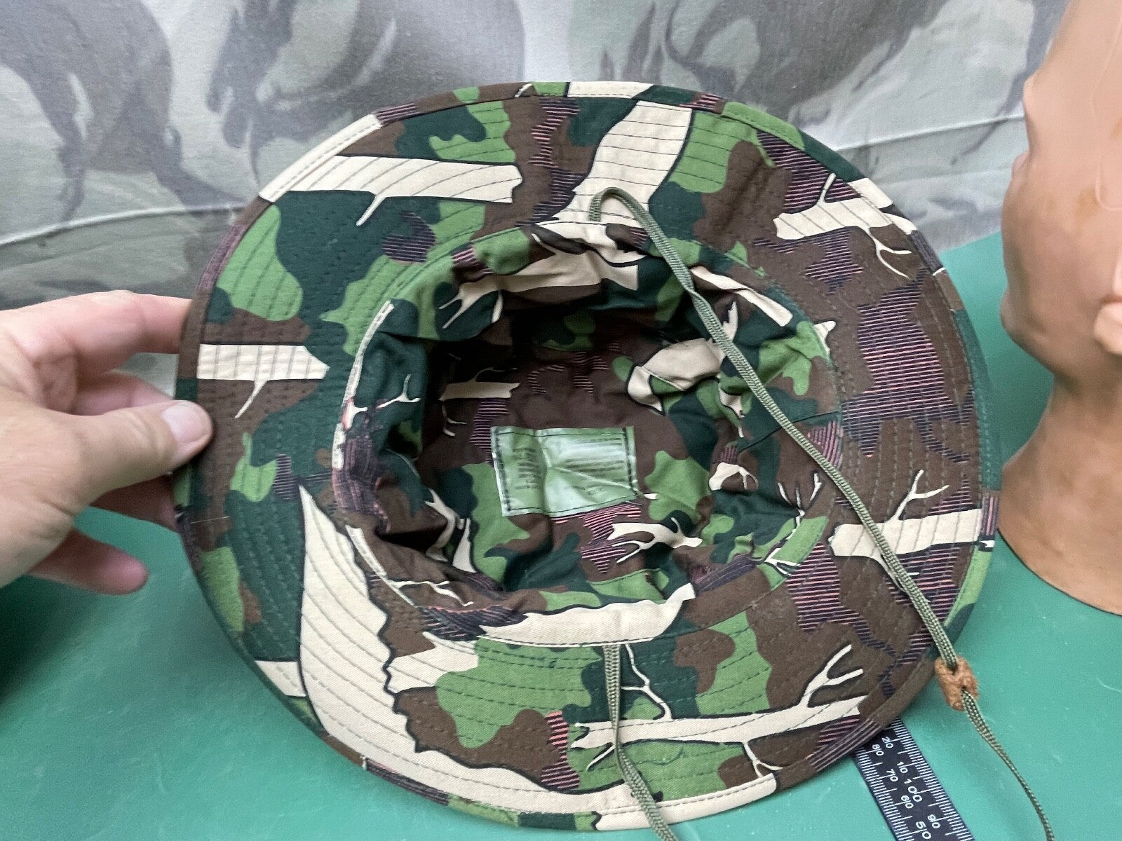 Genuine US Army Jungle Camouflage Boonie Sun Hat Hot Weather Type II -Size 7 1/2 - The Militaria Shop