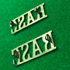 Original WW2 British Army RASC Royal Army Service Corps Brass Shoulder Titles - The Militaria Shop