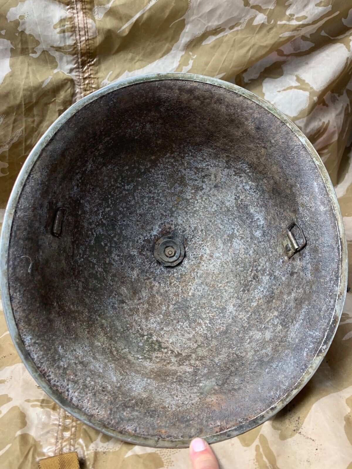 WW2 Mk3 High Rivet Turtle - British / Canadian Army Helmet - Nice Original - The Militaria Shop