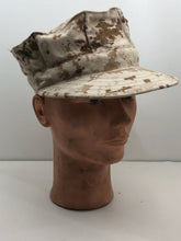 Load image into Gallery viewer, Genuine US Marine Corps USMC Desert Peaked Garrison Cap - Size Small
