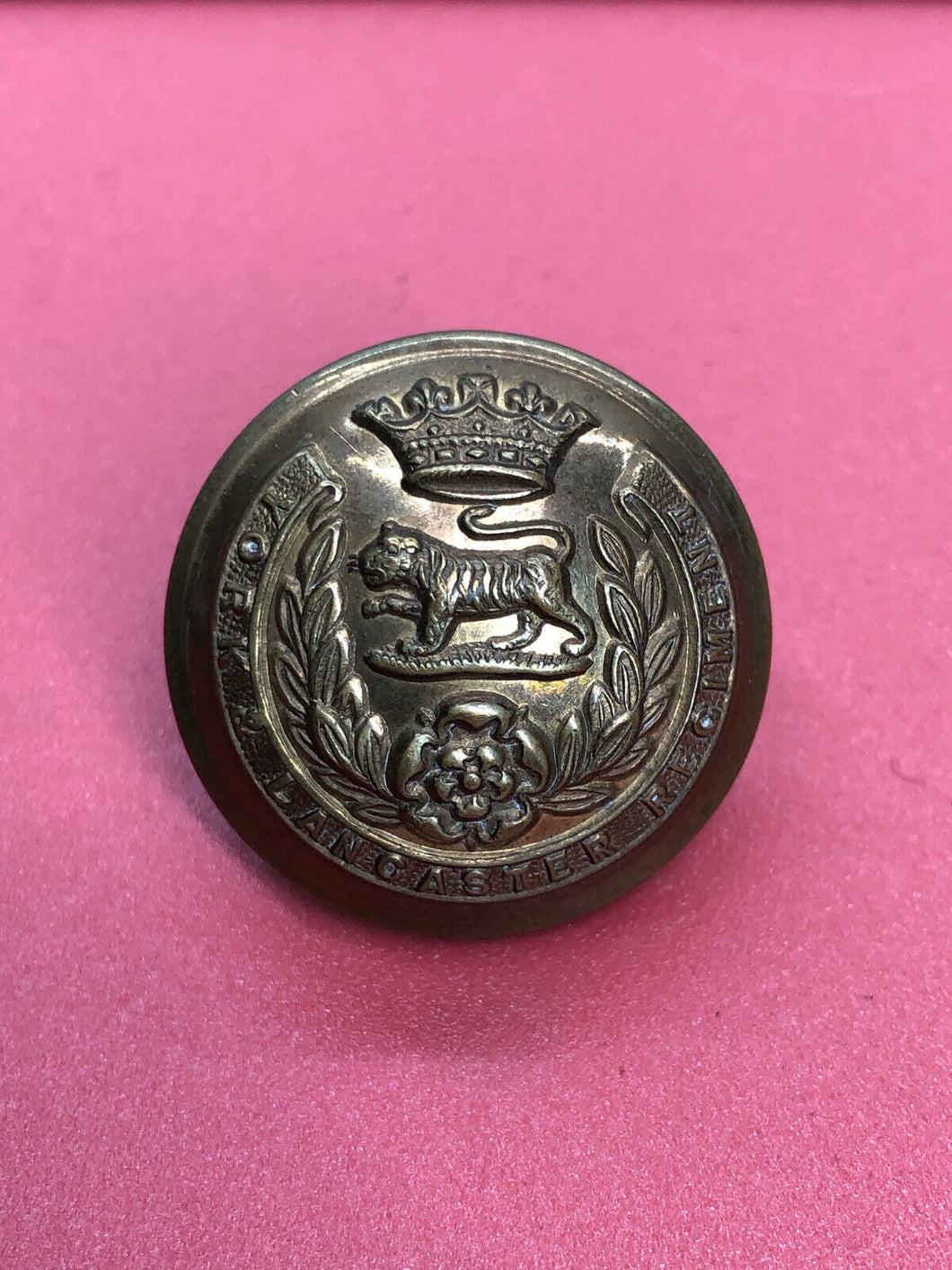 Original WW1 British Army York & Lancaster Regiment Uniform Button 26mm