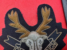 Load image into Gallery viewer, British Army Bullion Embroidered Blazer Badge - Seaforth Highlanders Regiment
