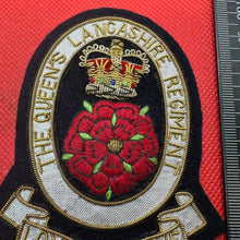 Load image into Gallery viewer, British Army Bullion Embroidered Blazer Badge - The Queen&#39;s Lancashire Regiment
