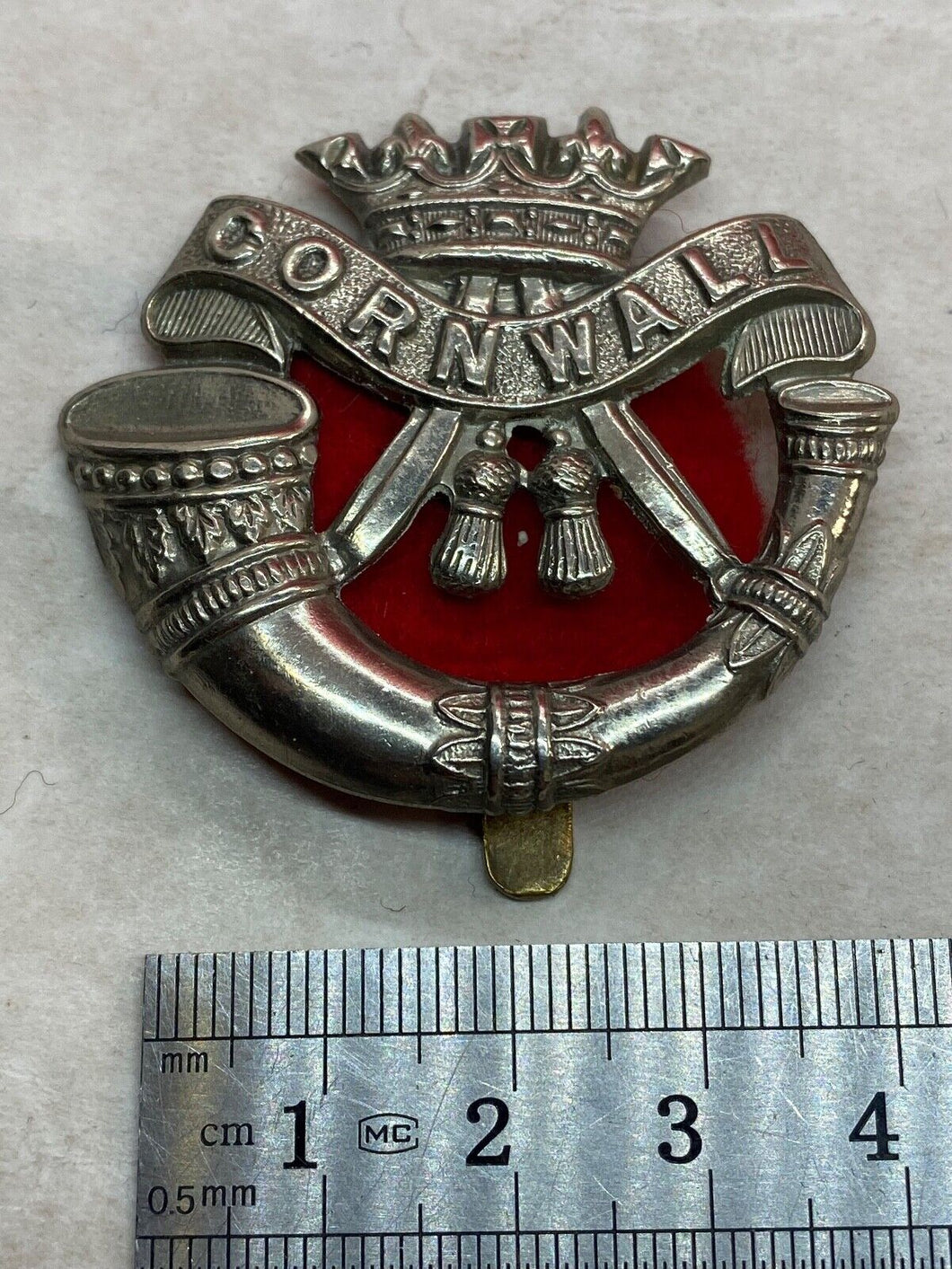 Original WW1/WW2 British Army Duke of Cornwall's Light Inf. Regiment Cap Badge