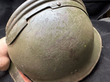 Load image into Gallery viewer, Original WW2 French Army M1926 Adrian Helmet Complete - Rare Large Size
