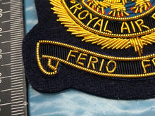 Load image into Gallery viewer, British RAF Bullion Embroidered Blazer Badge - Royal Air Force Transport Command
