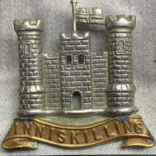 Load image into Gallery viewer, Original WW1 British Army Cap Badge - 6th (Inniskilling) Dragoons
