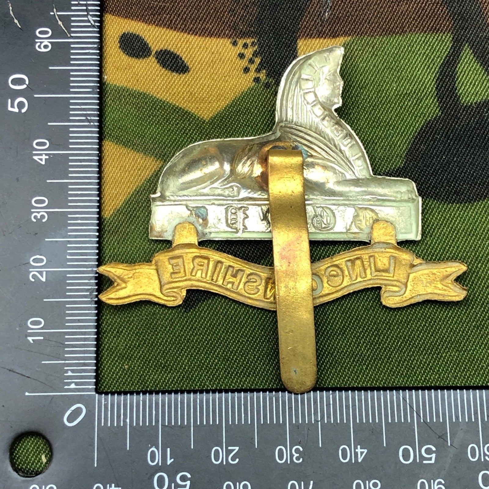 Original WW2 British Cap Badge - Royal Lincolnshire Regiment - The Militaria Shop