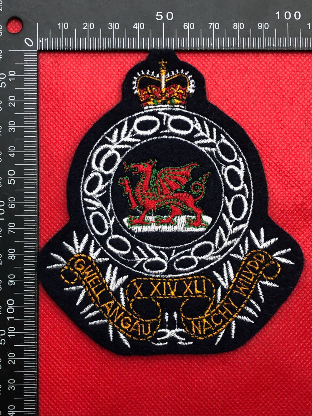 British Army Royal Regiment of Wales Emboidered Blazer Badge