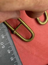 Load image into Gallery viewer, Original WW2 British Army Home Guard Brass Belt Loops &amp; Pins From Leather Belt
