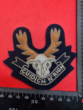 Load image into Gallery viewer, British Army Bullion Embroidered Blazer Badge - Seaforth Highlanders Regiment
