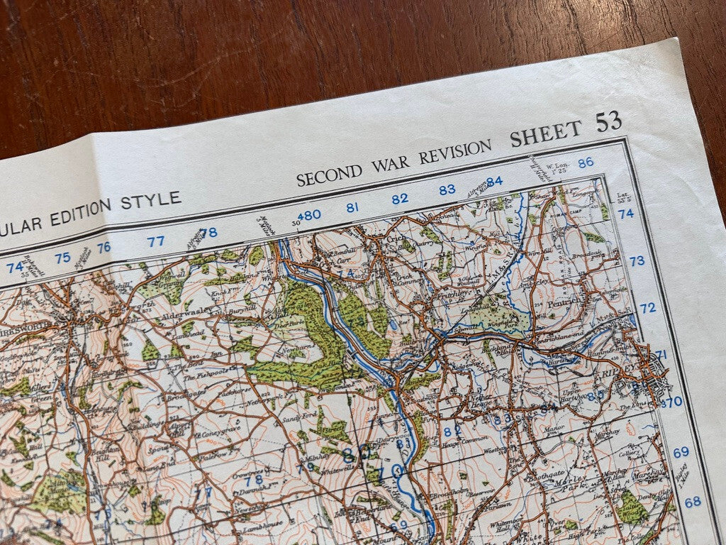 Original WW2 British Army OS Map of Great Britain - Debry - The Militaria Shop