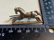 Load image into Gallery viewer, Original WW1 / WW2 British Army Northamptonshire Yeomanry Side Cap/Collar Badge
