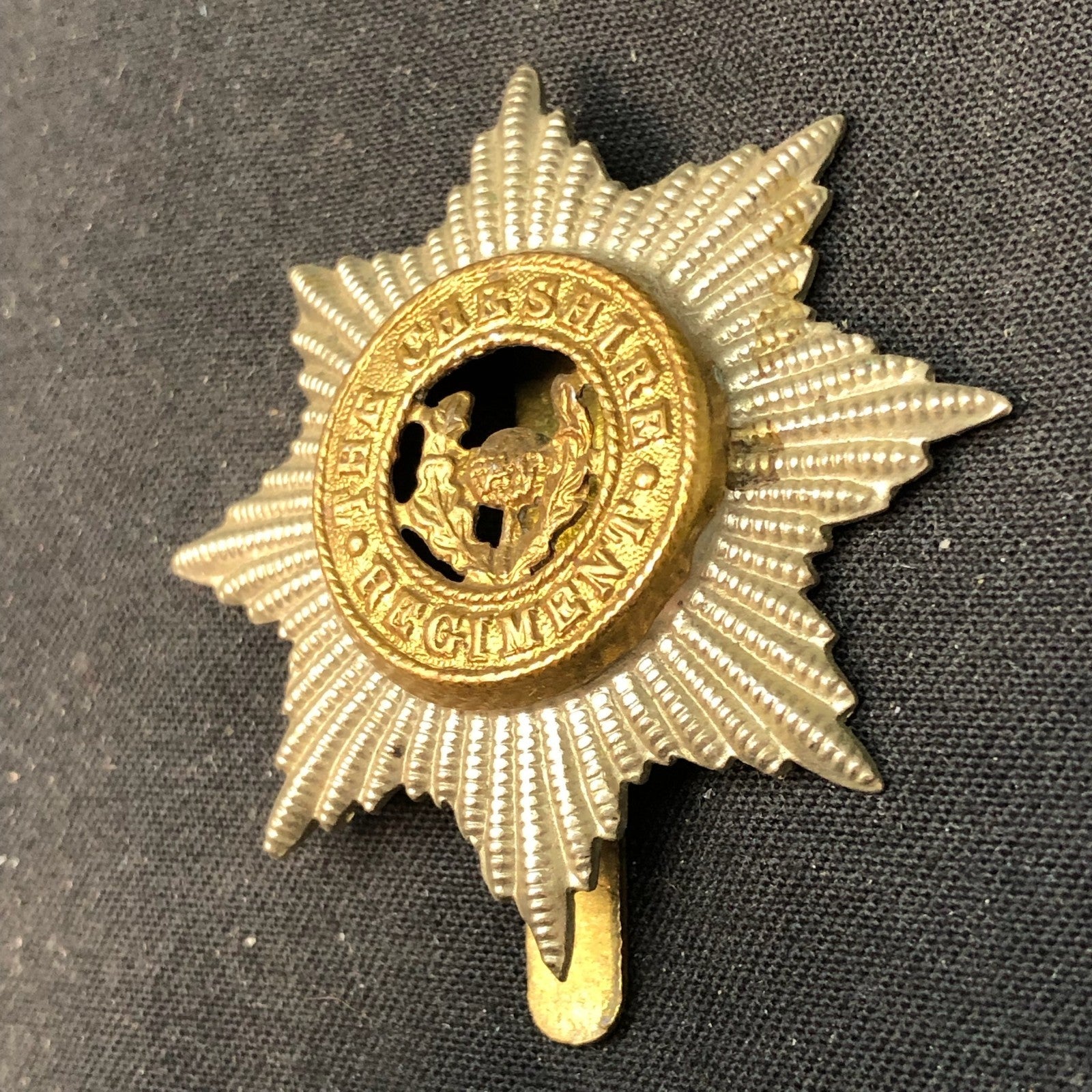 Original WW2 British Army Cap Badge - Cheshire Regiment - The Militaria Shop