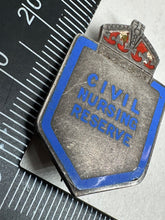 Load image into Gallery viewer, Original WW2 Era British Civil Nursing Reserve Sterling Silver Lapel Pin
