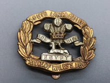 Load image into Gallery viewer, Original WW2 British Army South Lancashire Prince of Wales&#39;s Volunteer Cap Badge
