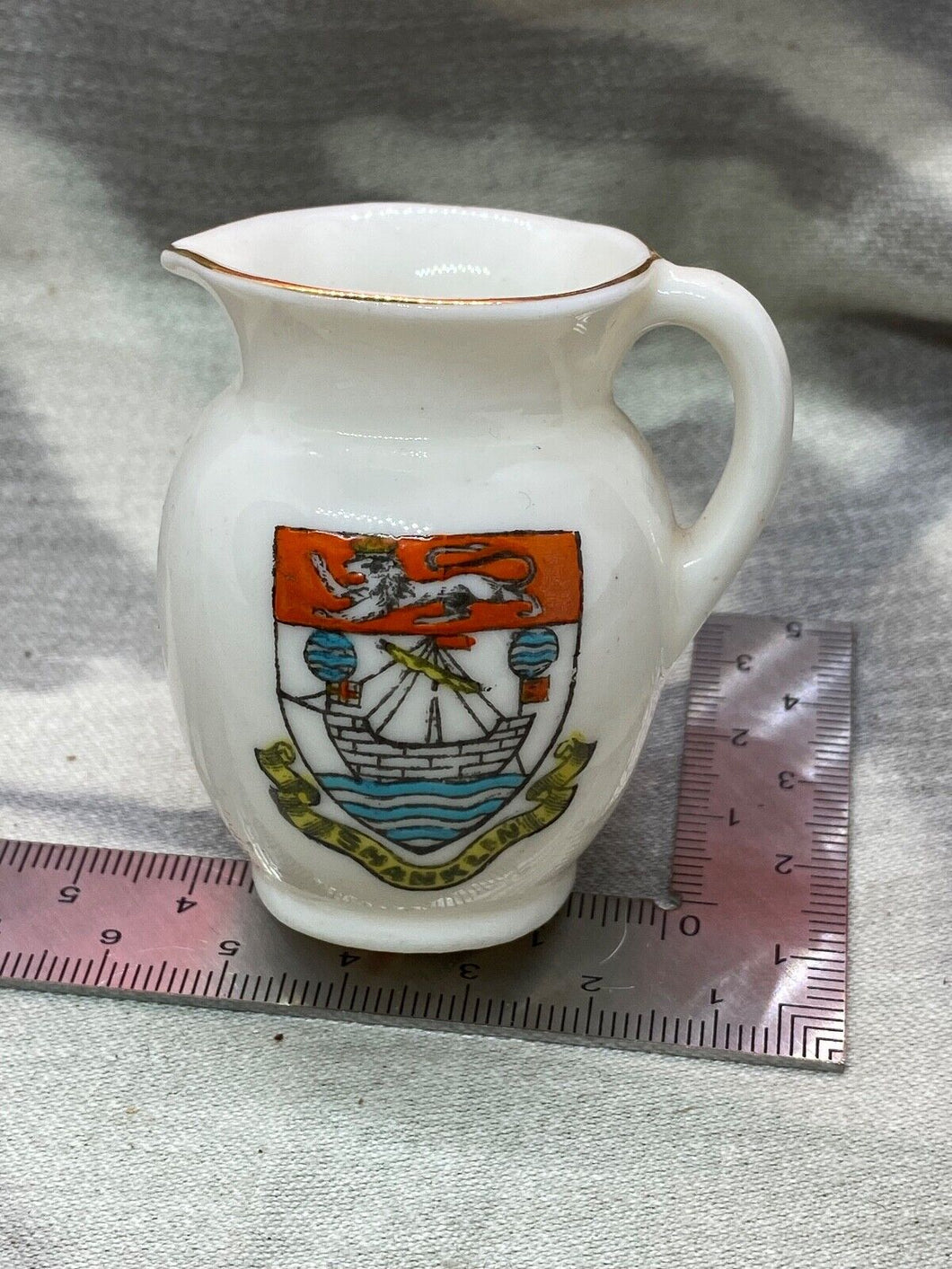 Original Vintage Crested China Ware Jug - SHANKLIN - Isle of Wight