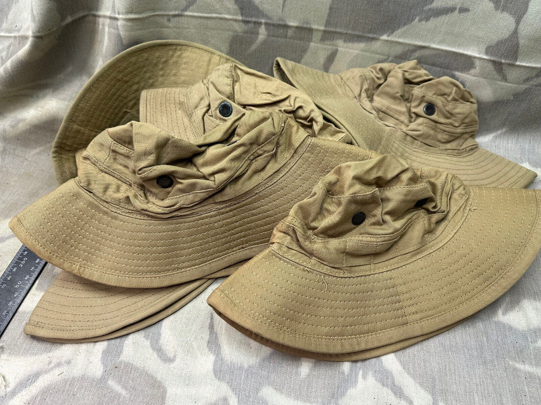 Original British Army Jungle Khaki Tropical Issue New Old Stock Hat - Size 6 3/8