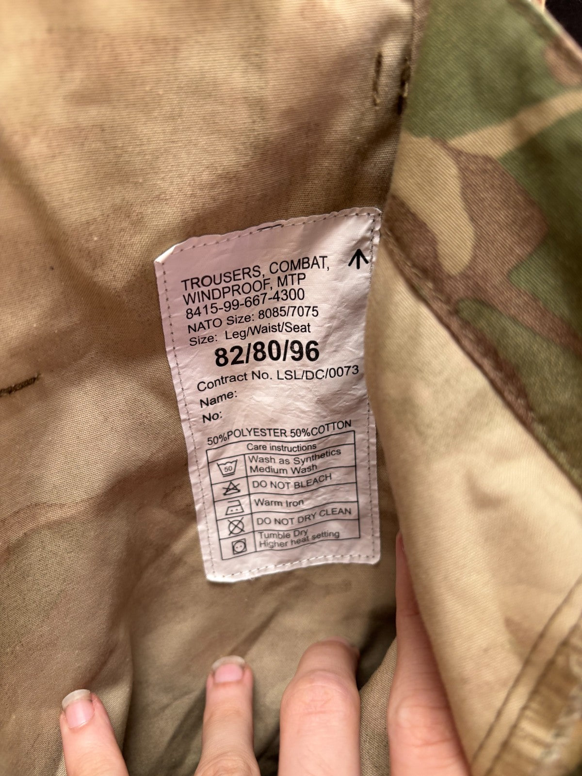 Genuine British Army MTP Combat Windproof Trousers - Size 82/80/96 - The Militaria Shop