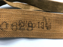 Load image into Gallery viewer, Original WW2 British Army Tan Webbing Shoulder Strap 37 Pattern - 1941 Dated
