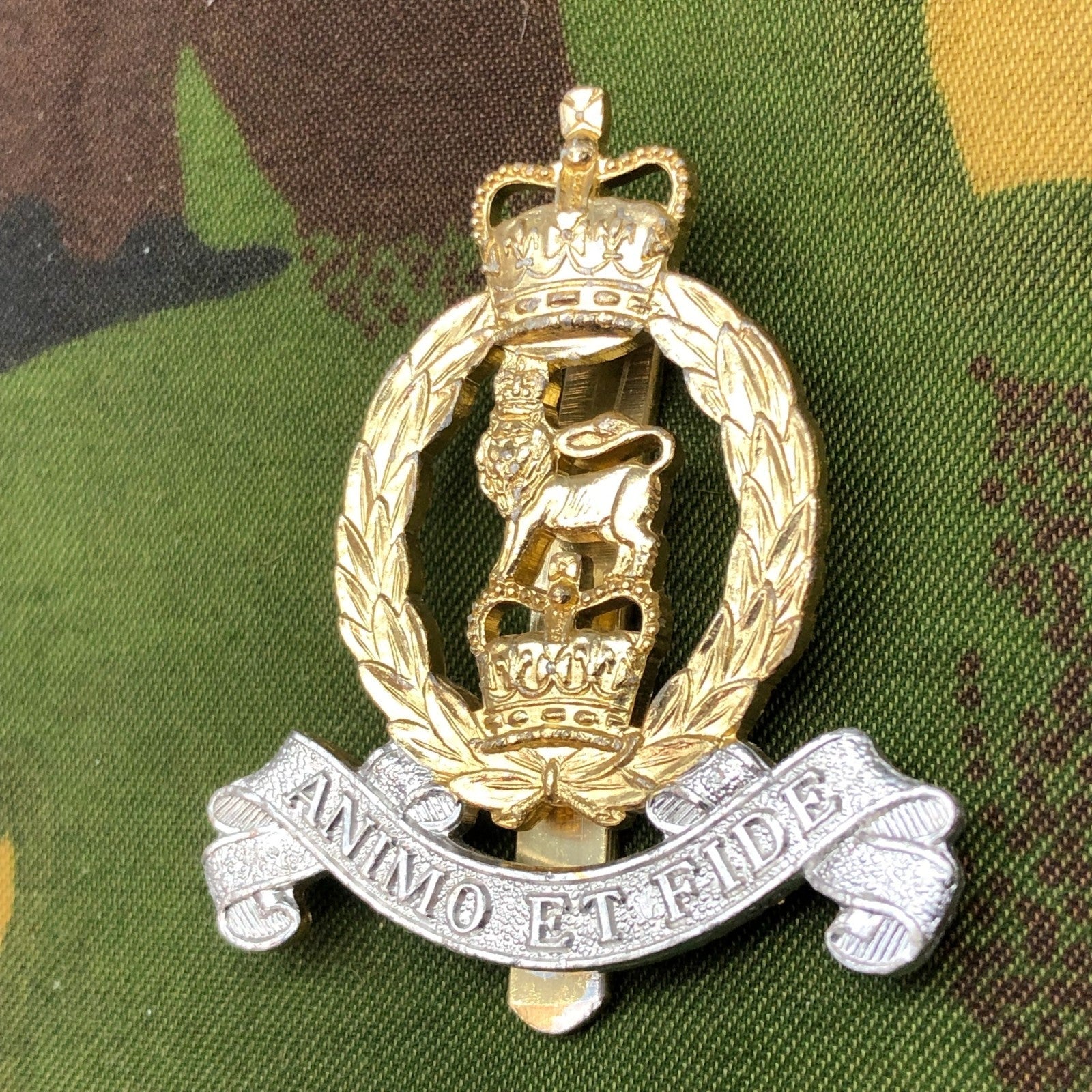 Original British Staybrite Army Cap Badge - Adjutant General's Corps - The Militaria Shop