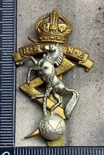 Load image into Gallery viewer, Original British Army REME Royal Electrical Mechanincal Engineers KC Cap Badge
