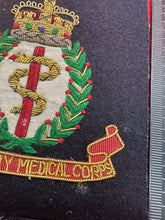 Lade das Bild in den Galerie-Viewer, British Army Bullion Embroidered Blazer Badge - RAMC Royal Army Medical Corps

