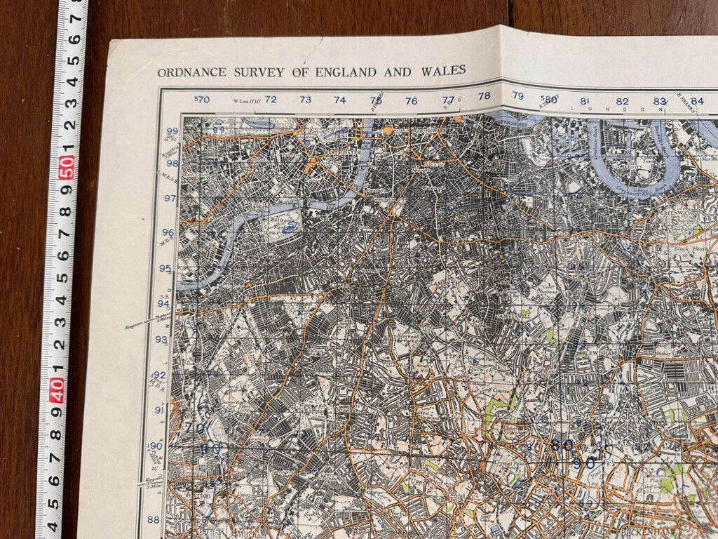 Original WW2 British Army GSGS OS Map of England - S.E London & Sevenoaks - The Militaria Shop
