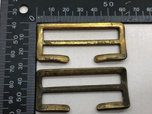 Load image into Gallery viewer, Original WW2 British Army Small Pack / Large Pack Strap Brass Buckles
