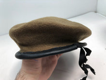 Charger l&#39;image dans la galerie, Genuine British Army Khaki Guards Regimental Beret Hat - Size 56cm
