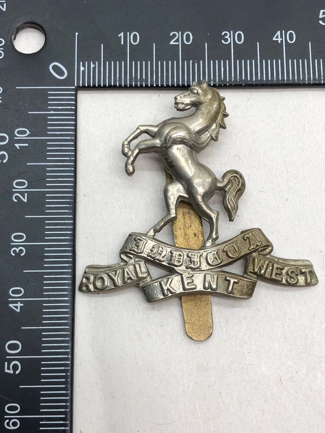 Original WW2 British Army Cap Badge - The Royal West Kent Regiment