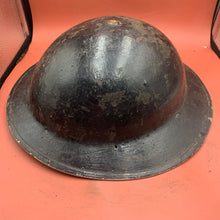 Load image into Gallery viewer, Original WW2 Mk2 British Army Brodie Combat Helmet &amp; Liner Set
