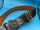 Original British Army Officer's Sam Browne Leather Belt - Approx 38" Waist - The Militaria Shop