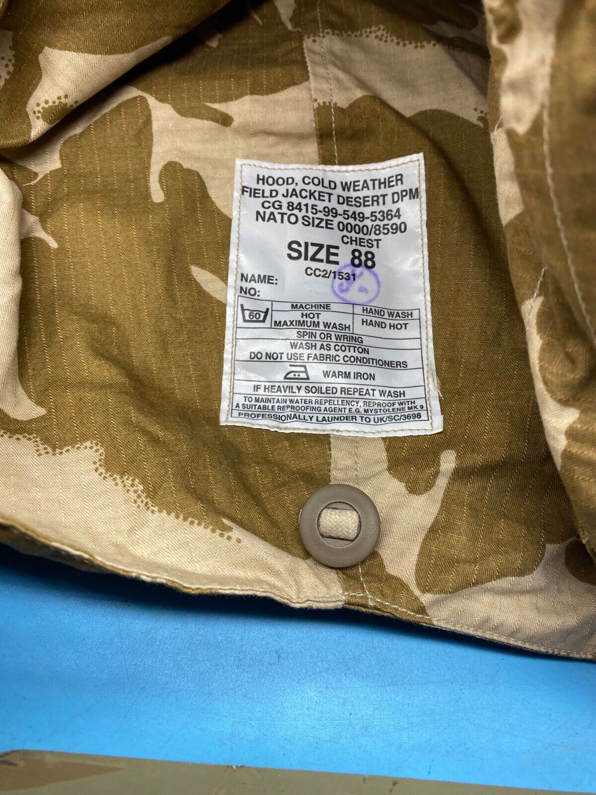 Original British Army DPM Desert Cold Weather Hood - Size 88 - The Militaria Shop