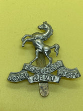 Charger l&#39;image dans la galerie, Original British Army The Royal West Kent Regiment Cap Badge
