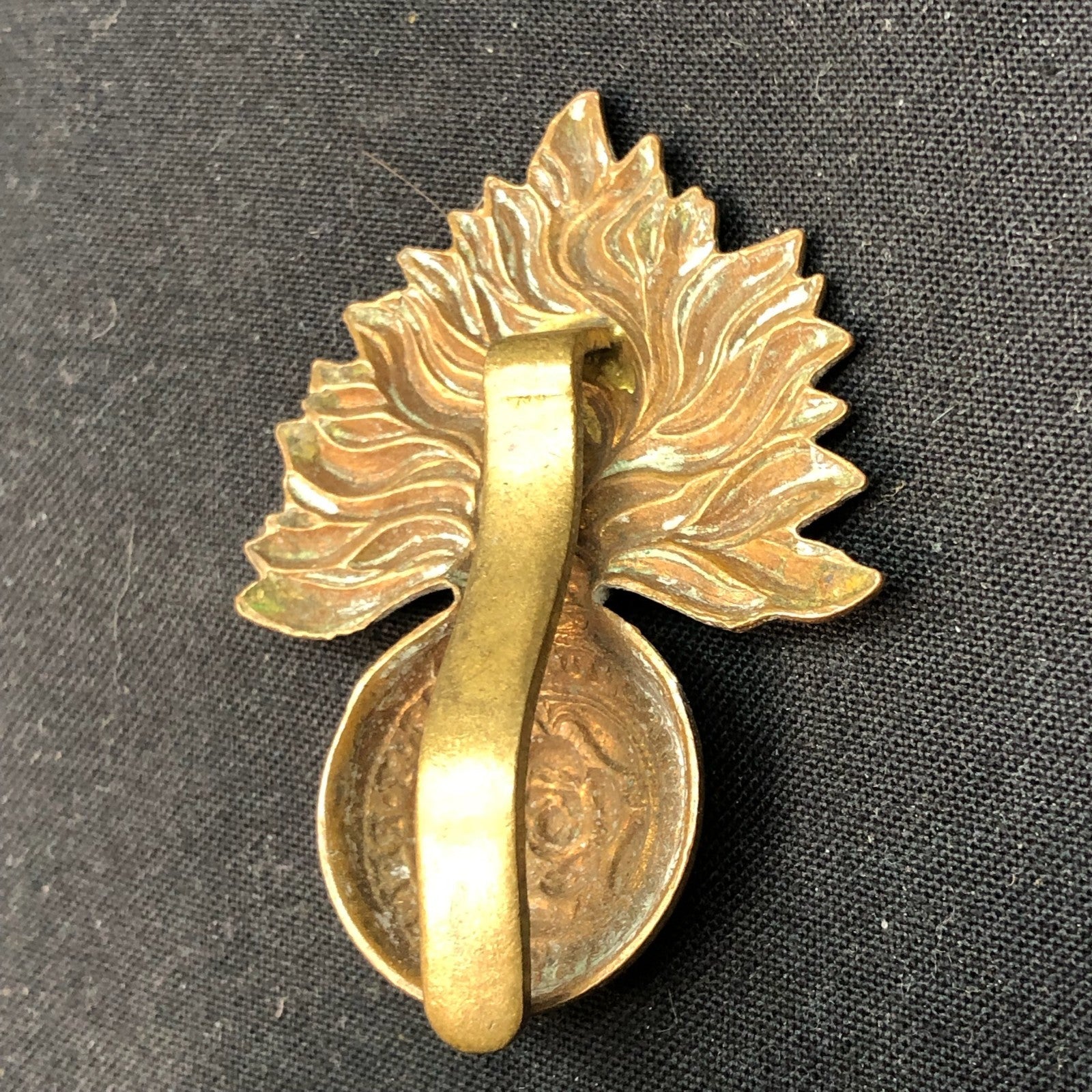 Genuine WW2 British Army Brass Cap Badge - Royal Fusiliers - The Militaria Shop