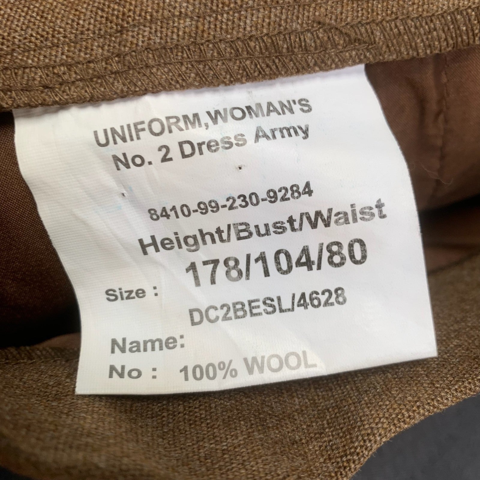 British Army Woman's No2 Dress Uniform Skirt - Grade 1 - Size 178/104/80 - The Militaria Shop