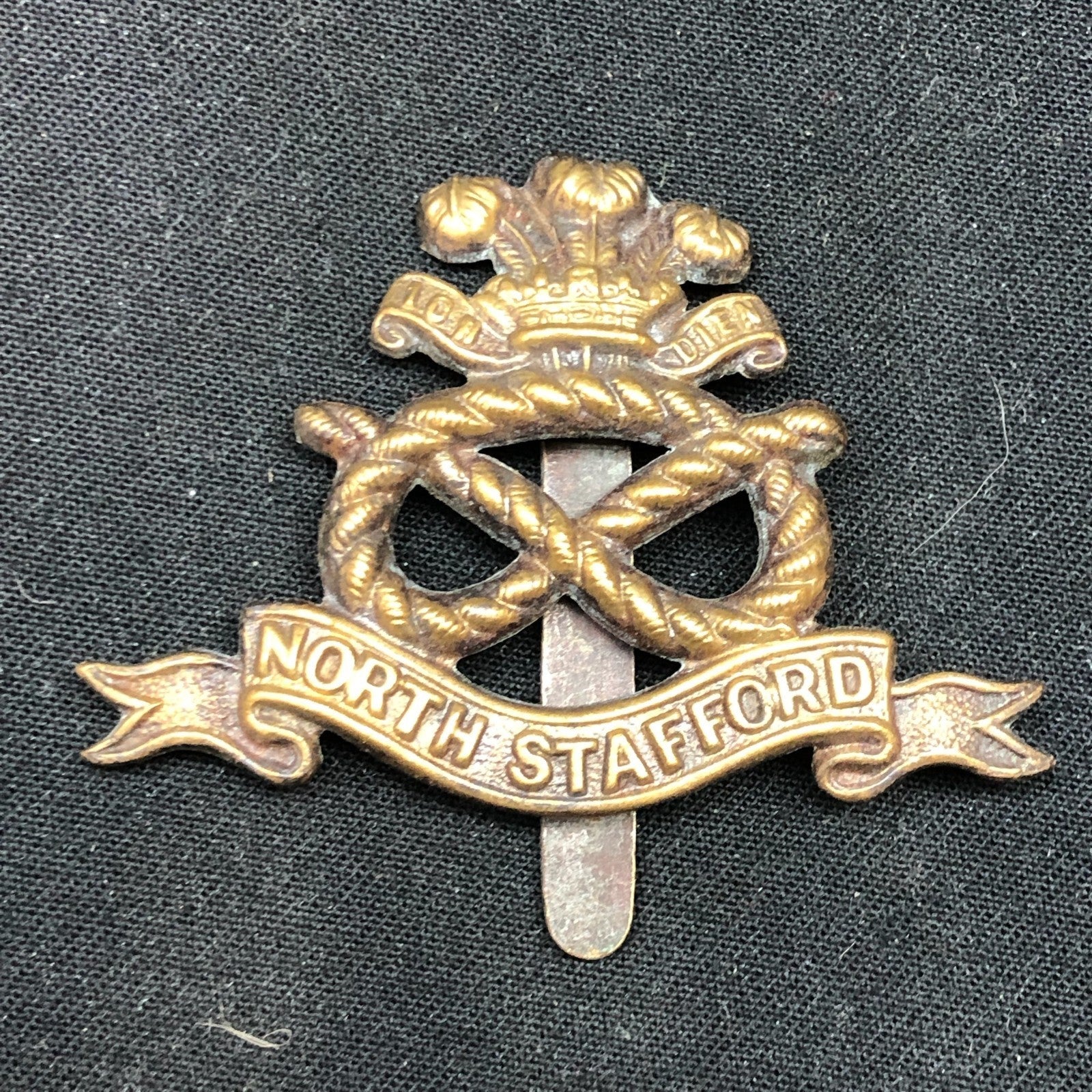 Original WW2 British Army Cap Badge - North Staffordshire Regiment - The Militaria Shop
