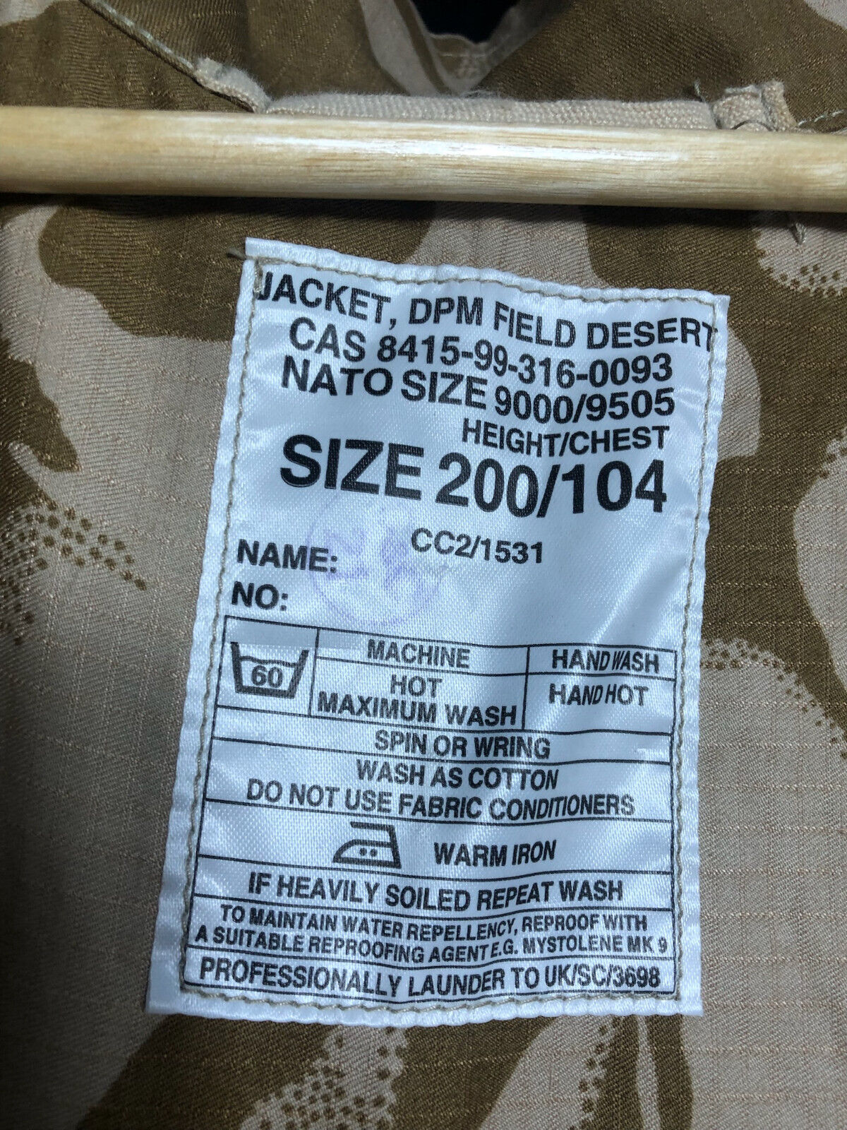Genuine British Army Desert DPM Field Jacket Smock - Size 200/104 - The Militaria Shop