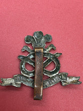 Load image into Gallery viewer, Original WW2 British Army Kings Crown Cap Badge - North Stafford Regiment
