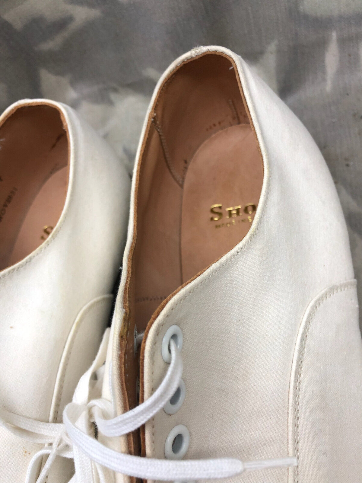 Genuine British Army Women's White Summer Shoes - WW2 Pattern - Size UK 12 L - The Militaria Shop