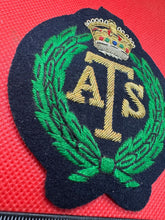 Load image into Gallery viewer, British Army Bullion Embroidered Blazer Badge - ATS - Auxiliary Territorial Serv
