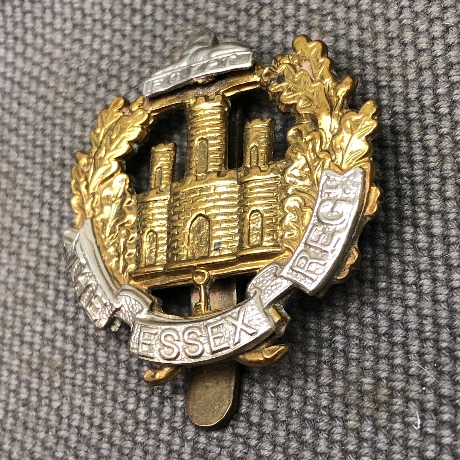 Original WW2 British Army Cap Badge - Essex Regiment - The Militaria Shop